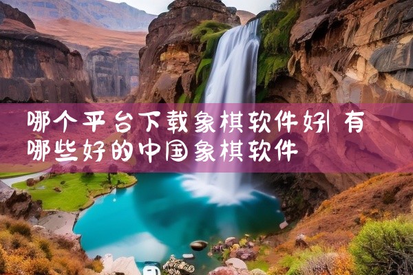 哪个平台下载象棋软件好